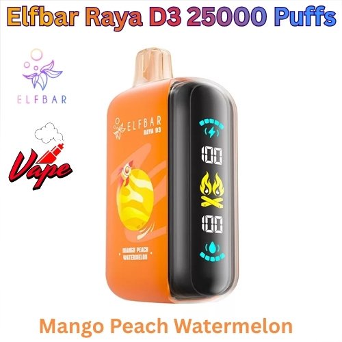 Elfbar Raya D3 25000 Puffs Mango Peach Watermelon
