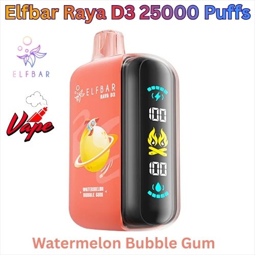 Elfbar Raya D3 25000 Puffs Watermelon Bubble Gum