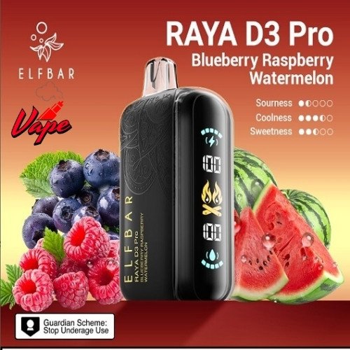 Elfbar Raya D3 Pro 30000 Puffs Blueberry Raspberry Watermelon