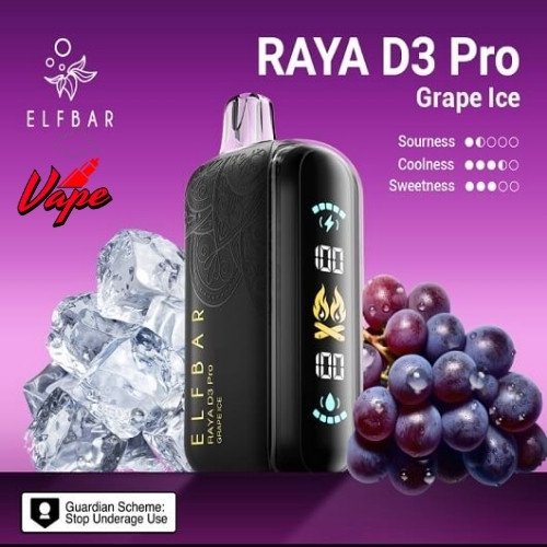 Elfbar Raya D3 Pro 30000 Puffs Grape Ice