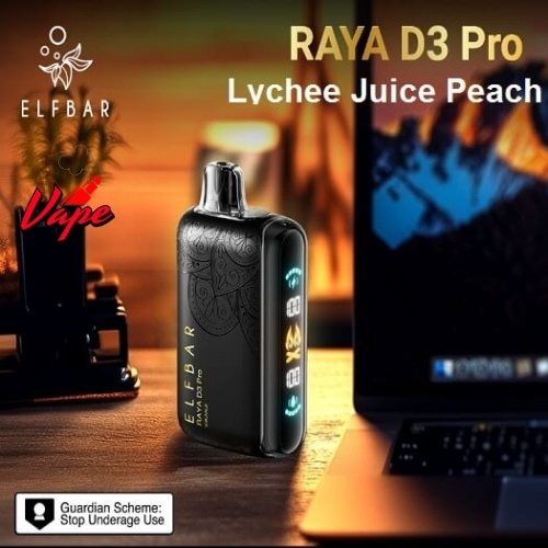 Elfbar Raya D3 Pro 30000 Puffs Lychee Juicy Peach