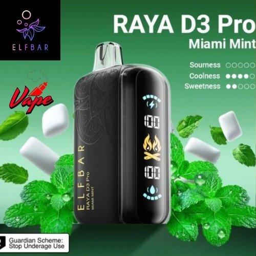 Elfbar Raya D3 Pro 30000 Puffs Miami Mint
