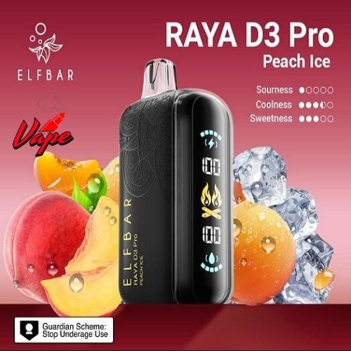 Elfbar Raya D3 Pro 30000 Puffs Peach Ice