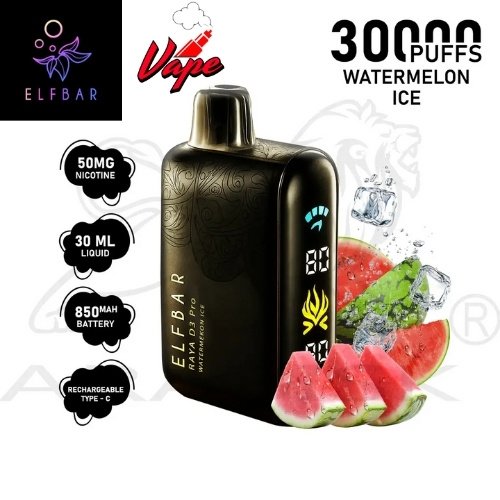 Elfbar Raya D3 Pro 30000 Puffs Watermelon Ice