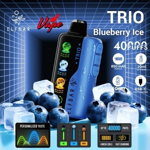 Elfbar Trio 40000 Puffs Blueberry Ice