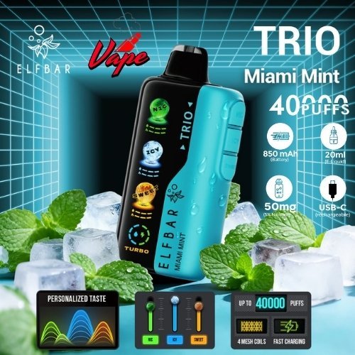 Elfbar Trio 40000 Puffs Miami Mint