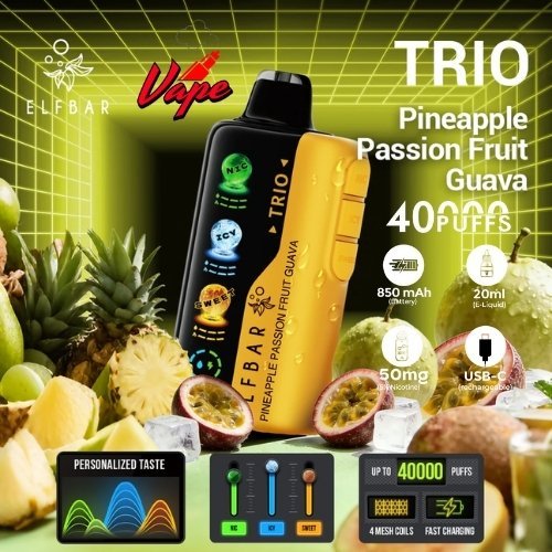 Elfbar Trio 40000 Puffs Pineapple Passion Fruit Guava