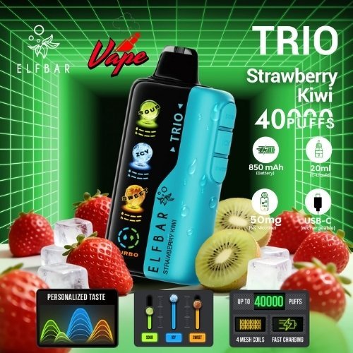Elfbar Trio 40000 Puffs Strawberry Kiwi