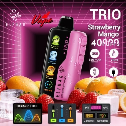 Elfbar Trio 40000 Puffs Strawberry Mango