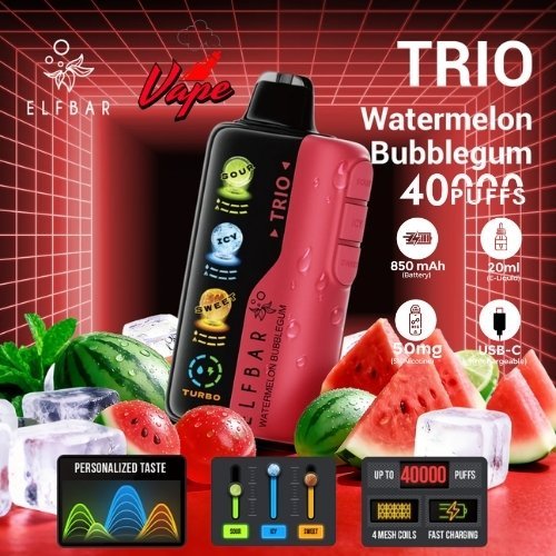 Elfbar Trio 40000 Puffs Watermelon Bubblegum