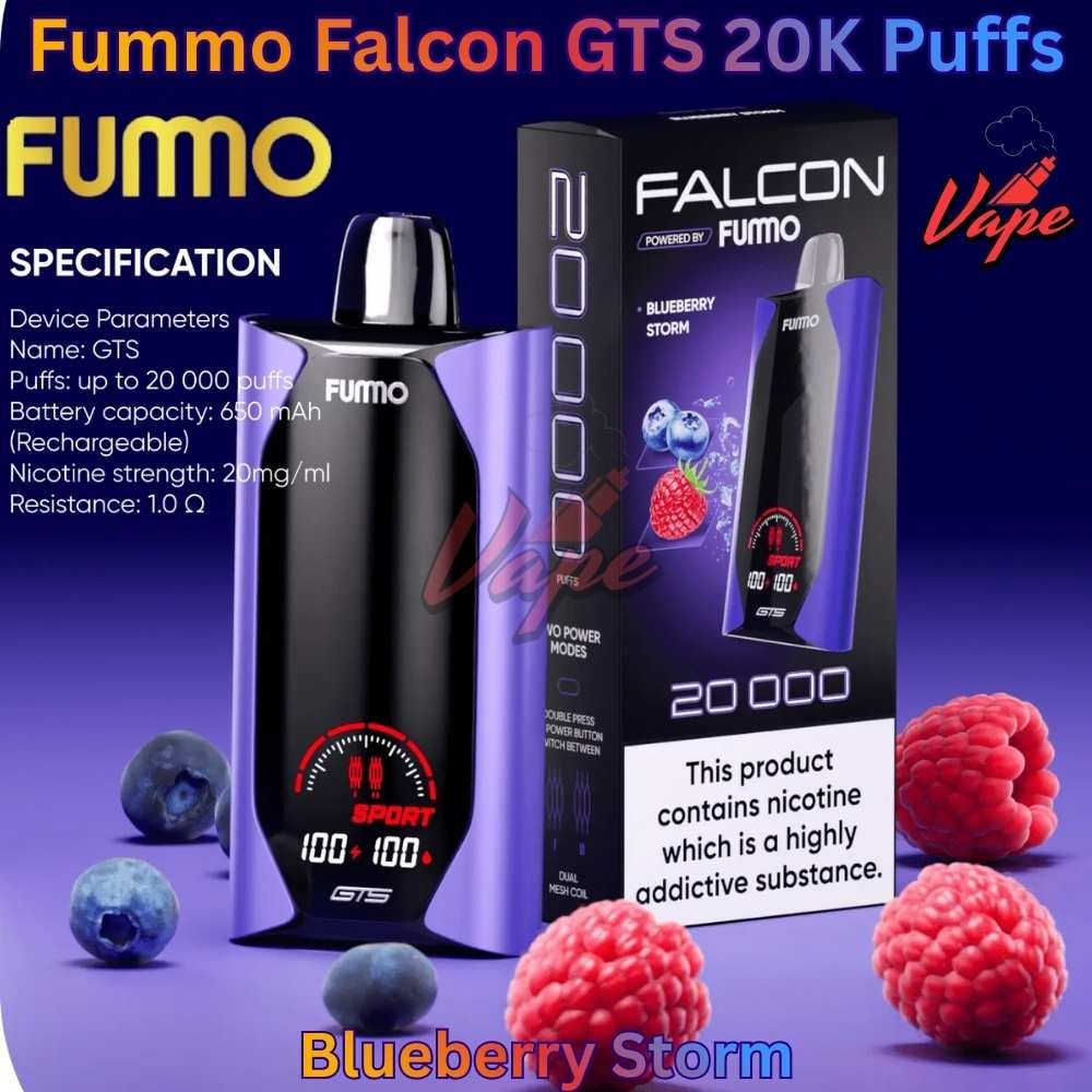 Fummo Falcon GTS 20000 Puffs 20MG Blueberry Storm
