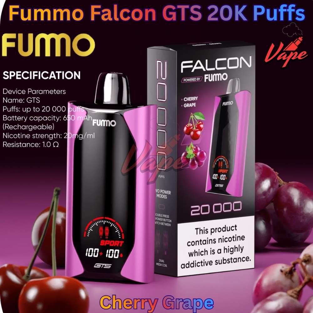 Fummo Falcon GTS 20000 Puffs 20MG Cherry Grape