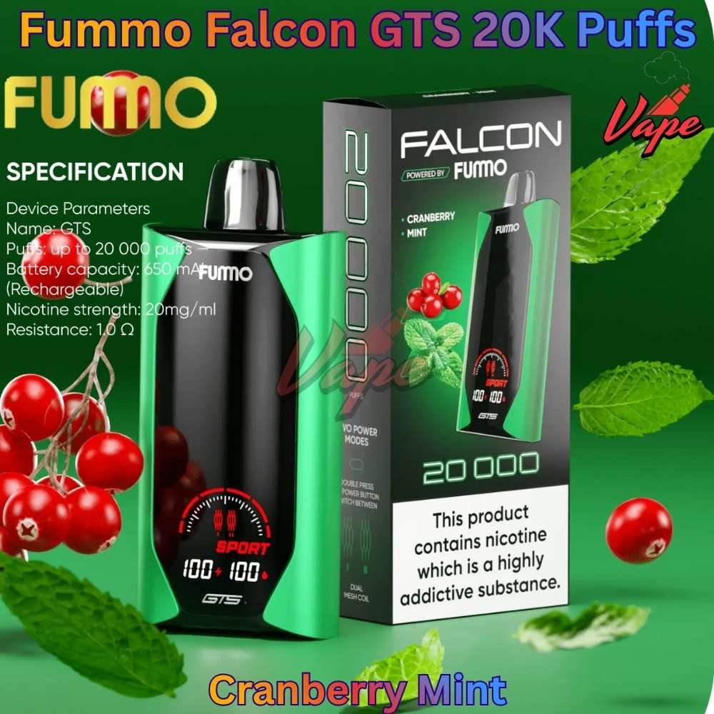 Fummo Falcon GTS 20000 Puffs 20MG Cranberry Mint