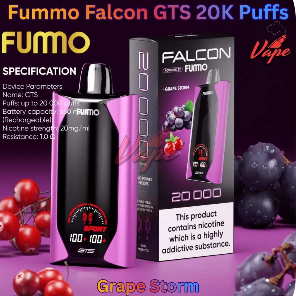 Fummo Falcon GTS 20000 Puffs 20MG Grape Storm