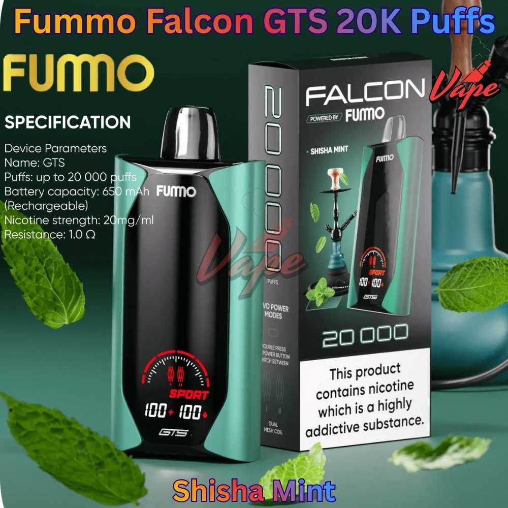 Fummo Falcon GTS 20000 Puffs 20MG Shisha Mint