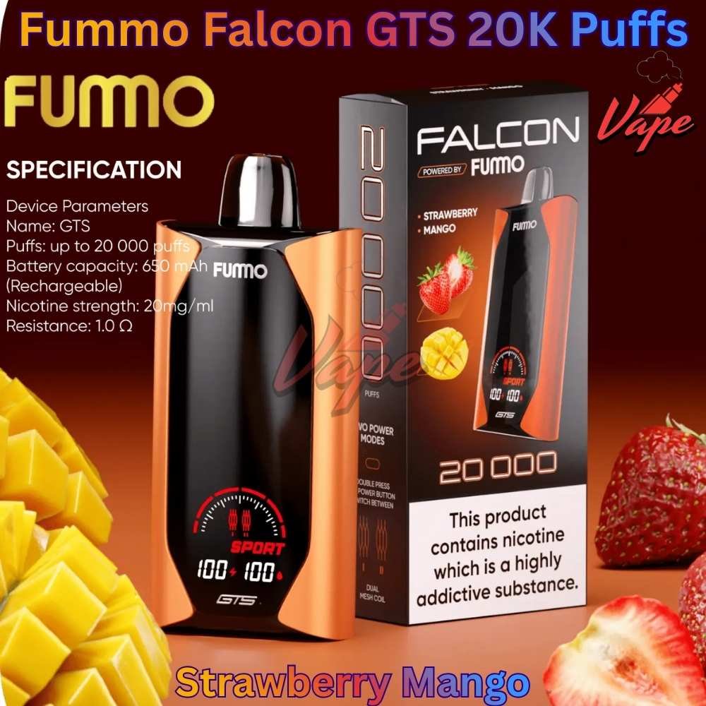 Fummo Falcon GTS 20000 Puffs 20MG Strawberry Mango