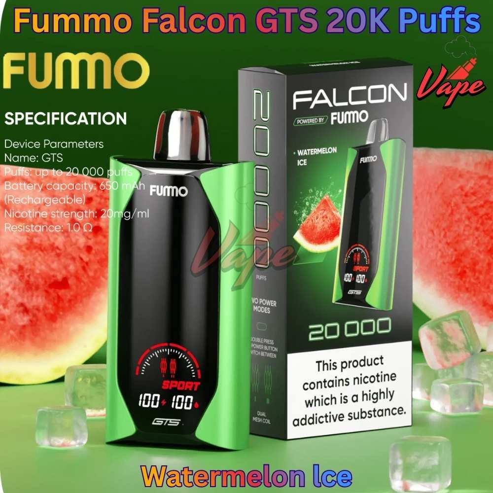 Fummo Falcon GTS 20000 Puffs 20MG Watermelon lce