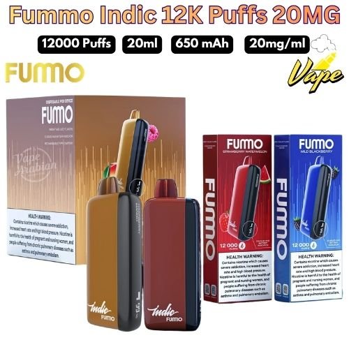 Fummo Indic 12000 Puffs 20MG All Flavors in Dubai