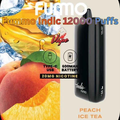 Fummo Indic 12000 Puffs 20MG Peach Ice Tea