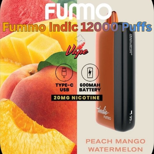 Fummo Indic 12000 Puffs 20MG Peach Mango Watermelon