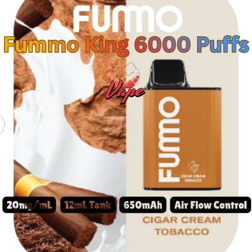 Fummo King 6000 Puffs 20MG Ciger Cream Tobacco
