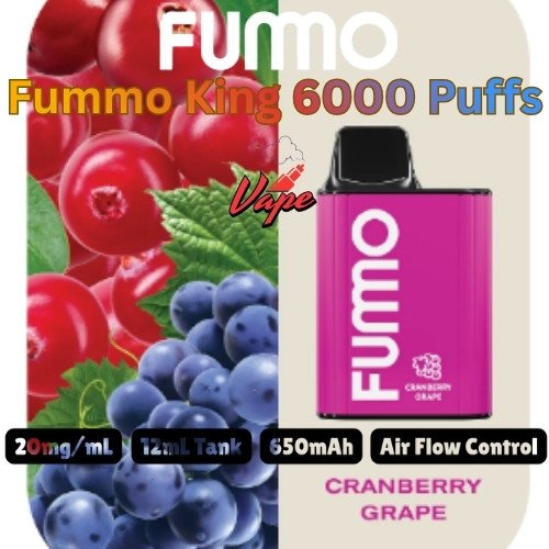 Fummo King 6000 Puffs 20MG Cranberry Grape