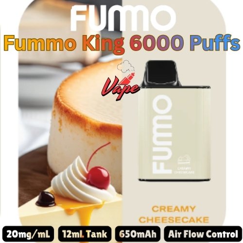 Fummo King 6000 Puffs 20MG Creamy Cheesecake