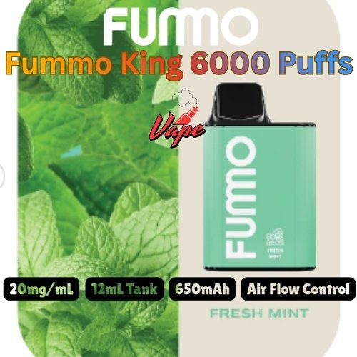 Fummo King 6000 Puffs 20MG Fresh Mint