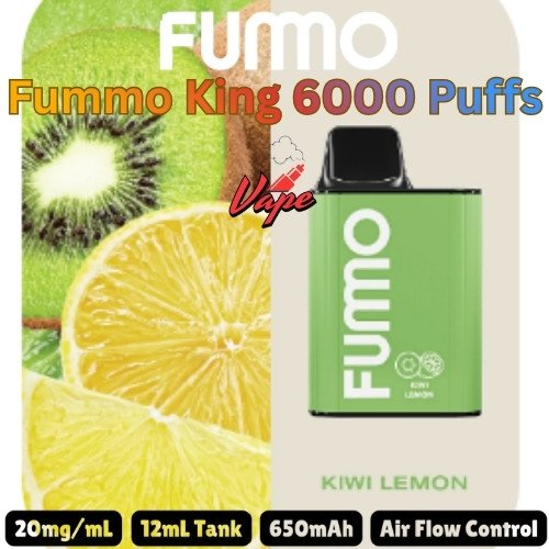 Fummo King 6000 Puffs 20MG Kiwi Lemon