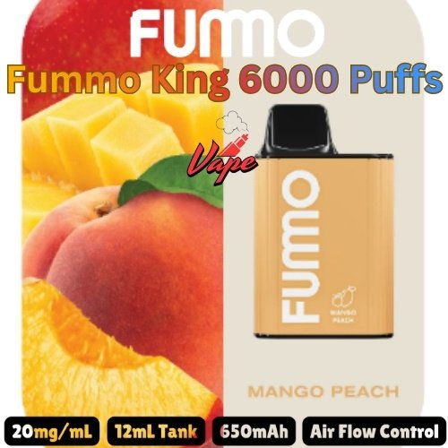 Fummo King 6000 Puffs 20MG Mango Peach