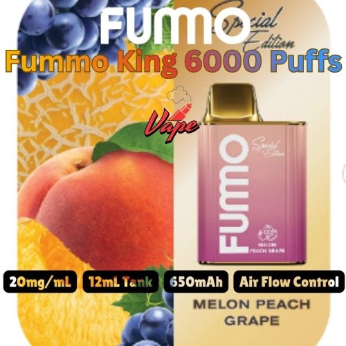 Fummo King 6000 Puffs 20MG Melon Peach Grape