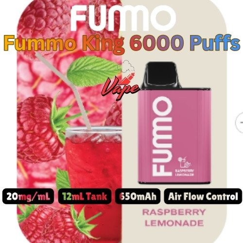 Fummo King 6000 Puffs 20MG Raspberry Lemonade