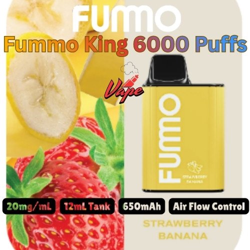 Fummo King 6000 Puffs 20MG Strawberry Banana