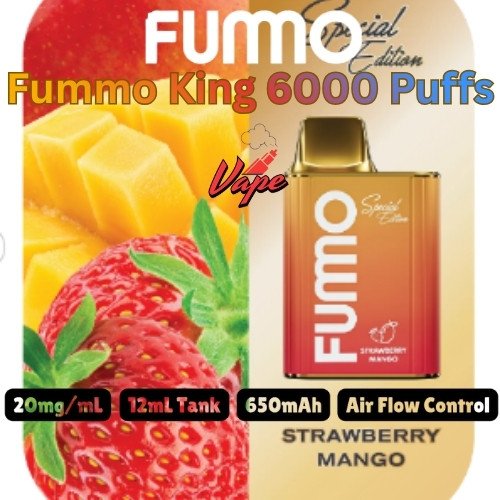 Fummo King 6000 Puffs 20MG Strawberry Mango