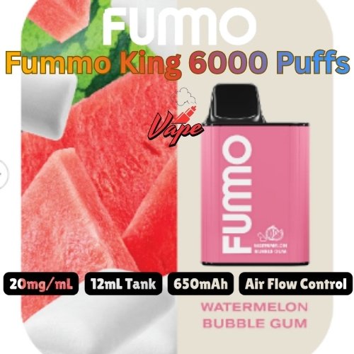Fummo King 6000 Puffs 20MG Watermelon Bubble Gum