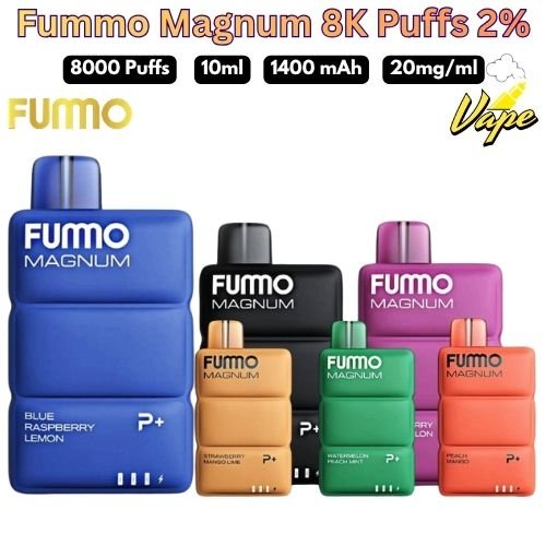 Fummo Magnum 8000 Puffs 20MG All Flavors in Dubai