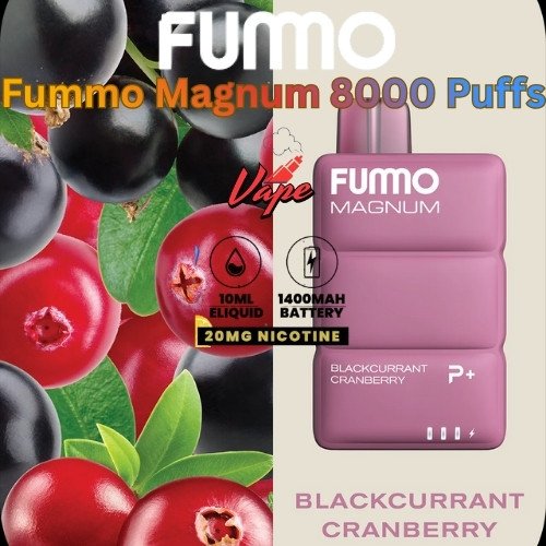 Fummo Magnum 8000 Puffs 20MG Blackcurrant Cranberry