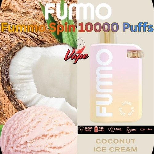 Fummo Spin 10000 Puffs 20MG Coconut Ice Cream