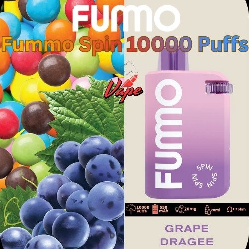 Fummo Spin 10000 Puffs 20MG Grape Dragee