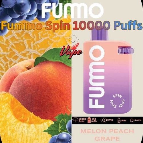 Fummo Spin 10000 Puffs 20MG Melon Peach Grape