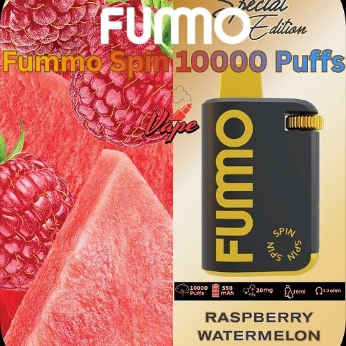 Fummo Spin 10000 Puffs 20MG Raspberry Watermelon