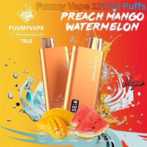 Fuumy Vape 12000 Puffs Peach Mango Watermelon
