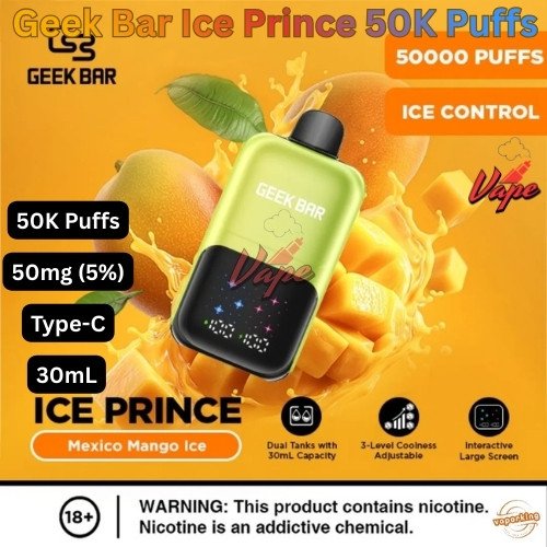 Geek Bar Ice Prince 50000 Puffs Mexico Mango Ice
