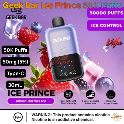 Geek Bar Ice Prince 50000 Puffs Mixed Berries Ice