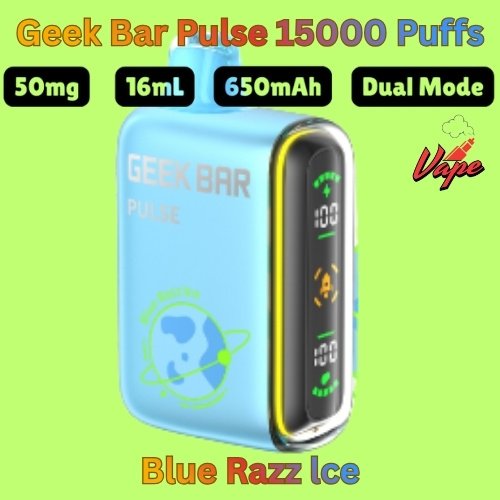 Geek Bar Pulse 15000 Puffs Blue Razz lce