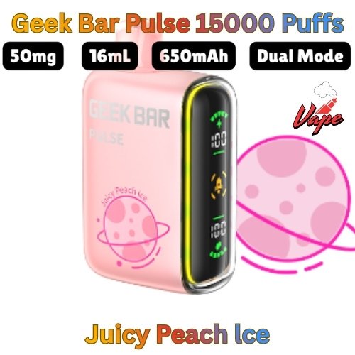 Geek Bar Pulse 15000 Puffs Juicy Peach lce