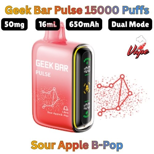 Geek Bar Pulse 15000 Puffs Sour Apple B-Pop