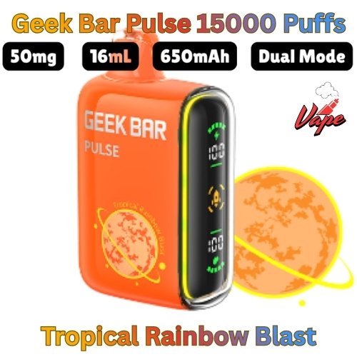 Geek Bar Pulse 15000 Puffs Tropical Rainbow Blast