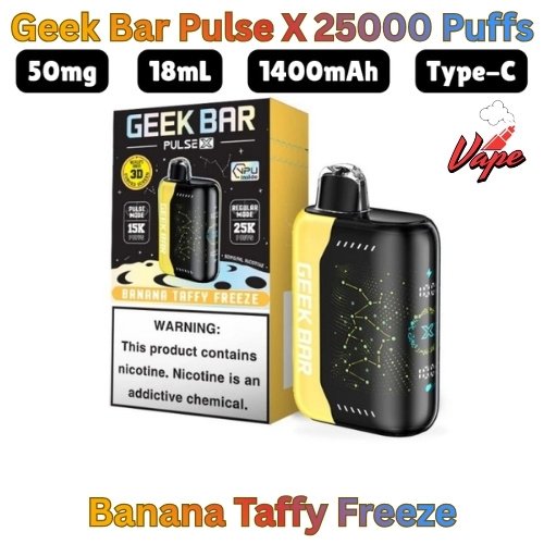 Geek Bar Pulse X 25000 Puffs Banana Taffy Freeze