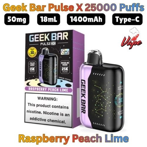 Geek Bar Pulse X 25000 Puffs Raspberry Peach Lime